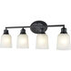 Amberle 4 Light 28 inch Matte Black Vanity Light Wall Light